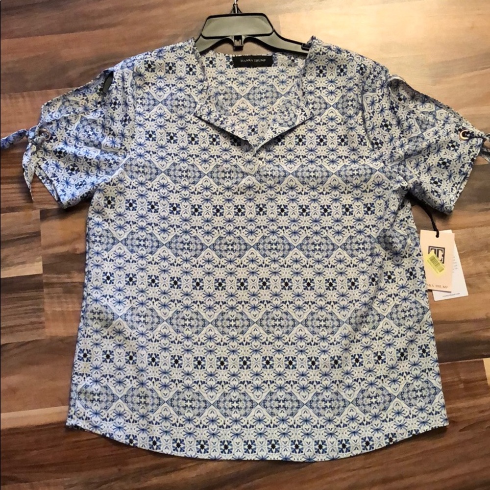 Ivanka Trump cold shoulder blouse